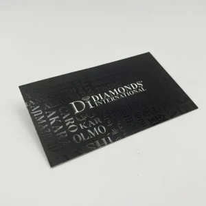 UV Spot Business Cards coating, creating a glossy contrast that highlights your design for a sleek, professional look